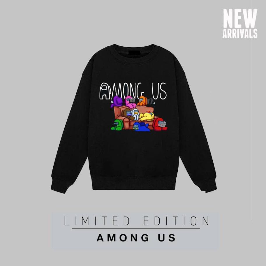 NEW- BST Áo sweater đen dài tay Among Us đẹp siêu ngầu giá rẻ nhất - mẫu mới HOT