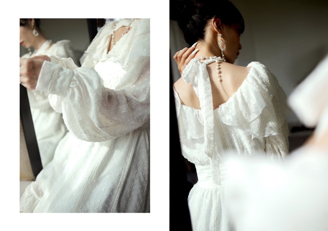 Váy ren trắng thanh lịch - lily dress