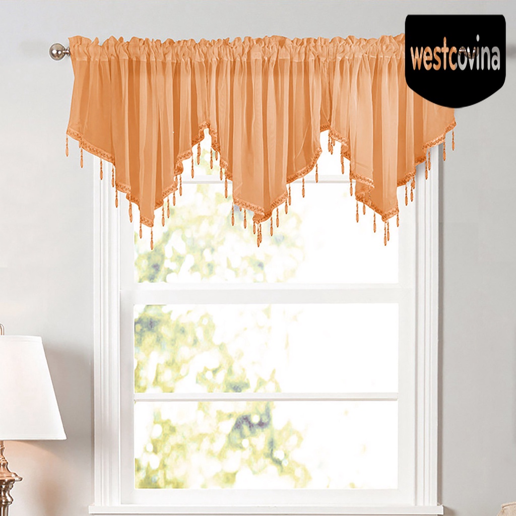 [Hot]☀ Rèm Cửa Sổ Ngắn Hình Tam Giác Màu Sắc Trang Nhã