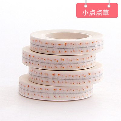 Băng Keo Washi Hoạ Tiết Dễ Thương Trang Trí Nhật Ký 7mm x 10m