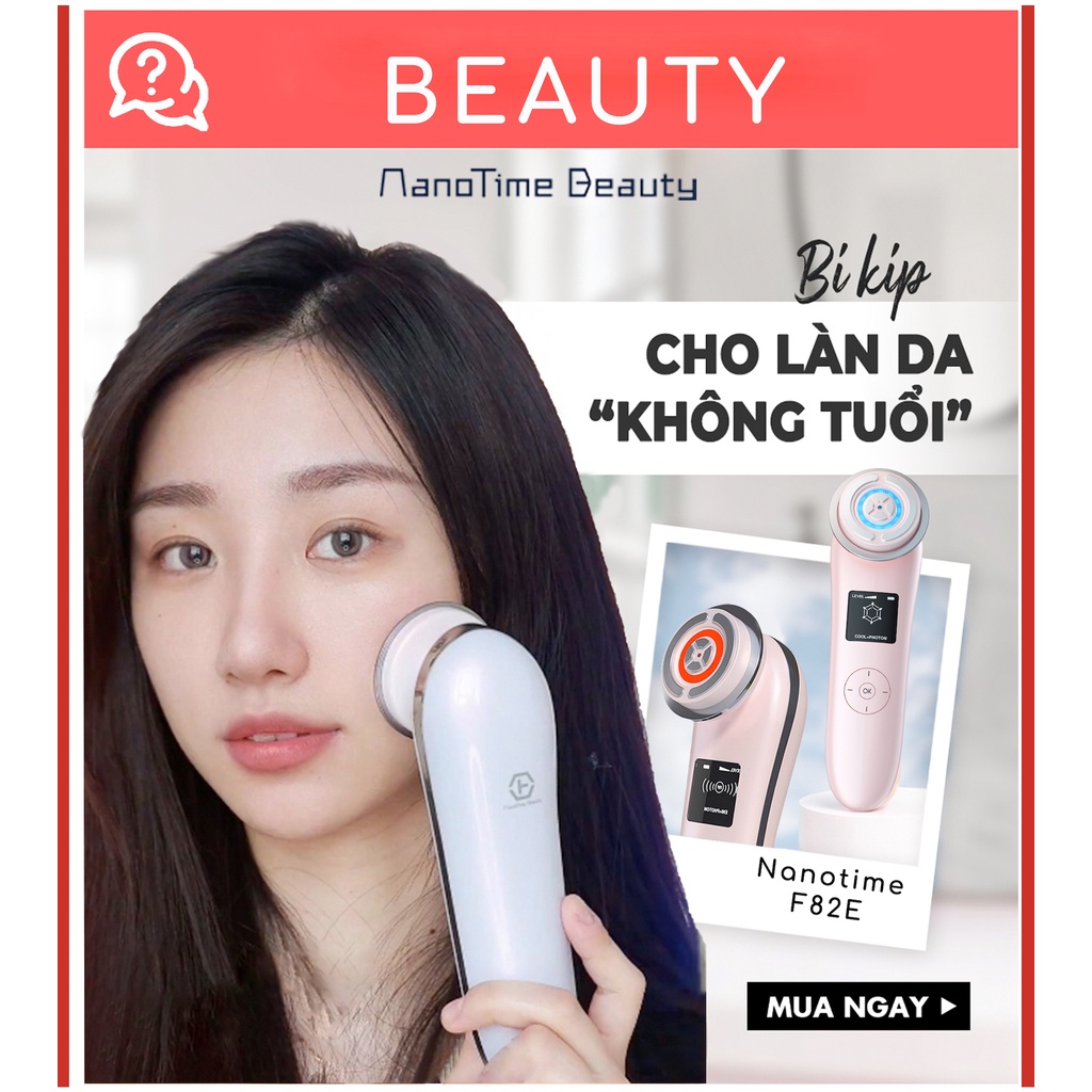Máy nâng cơ massage mặt V-line F82E HT Beauty công nghệ sóng Photon RF tái tạo collagen, trẻ hóa da, xỏa bỏ mọi nếp nhăn
