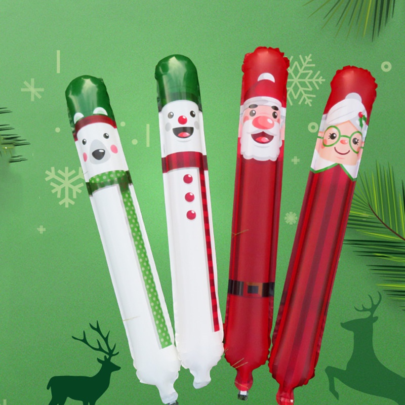 Bong bóng lõi nhôm trong suốt đầu tròn bơm hơi trang trí giáng sinh