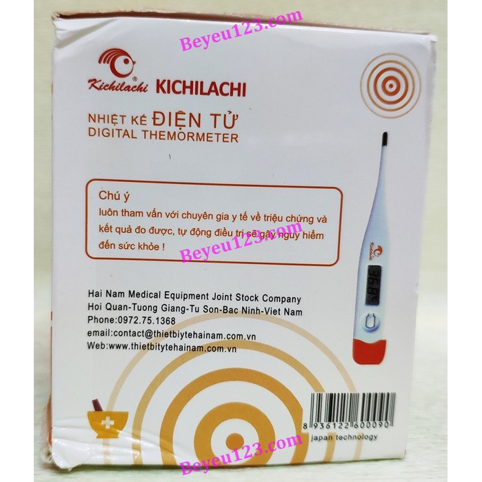 Nhiệt kế điện tử 15 giây Kichilachi Kichi - Tặng kèm 1 pin sơ cua