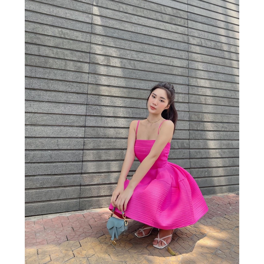 ĐẦM CÚP NGỰC 2 DÂY DÁNG XÒE CHẤT XỐP PUPPLY KÈM ẢNH THẬT | BigBuy360 - bigbuy360.vn