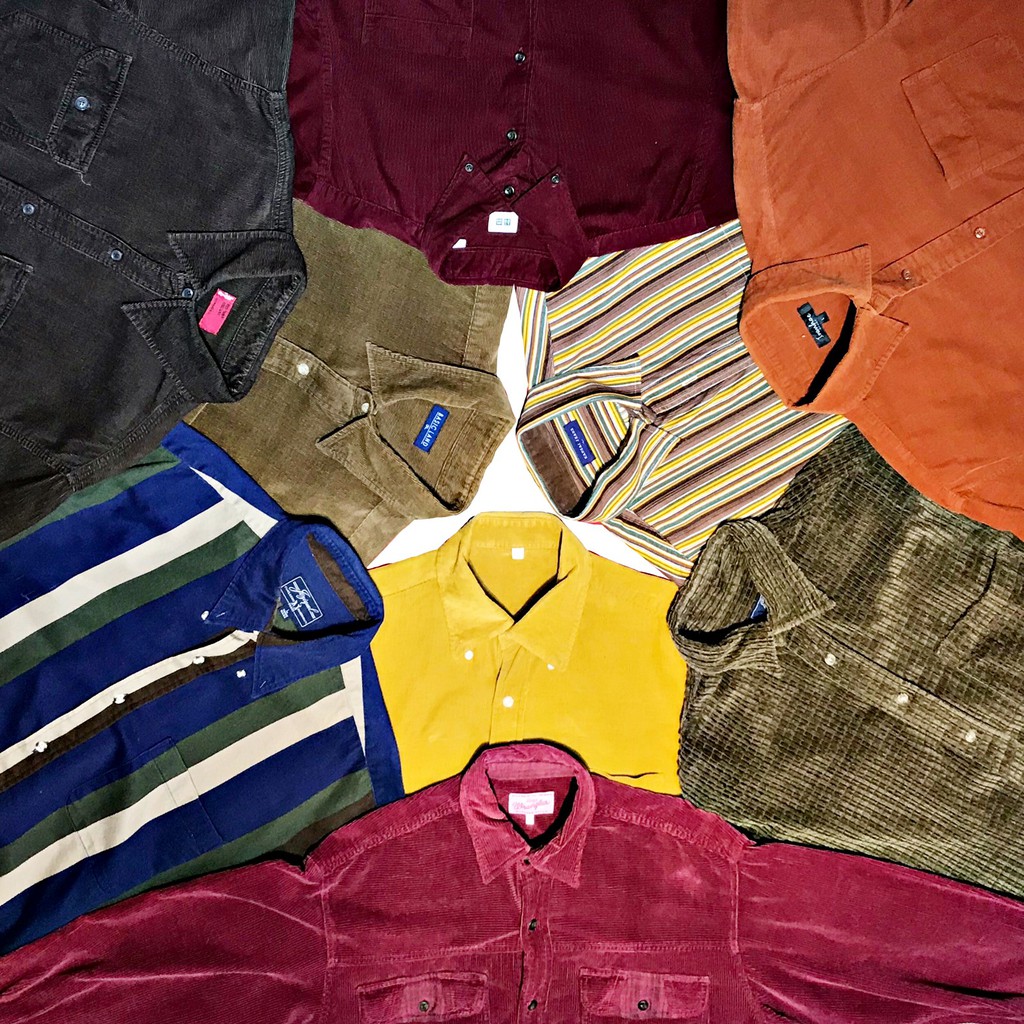 [Hàng Hiệu 2hand loại 1] 𝐂𝐎𝐑𝐃𝐔𝐑𝐎𝐘 𝗦𝗵𝗶𝗿𝘁 🔥Sơ mi nhung tăm hiệu Unisex mới 90-99%🔥Vintage Corduroy Shirt Authentic | BigBuy360 - bigbuy360.vn