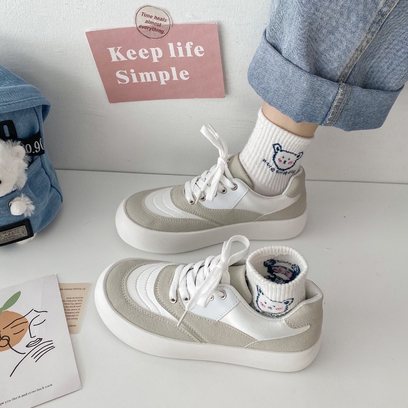 (HÀNG ORDER) Giày sneaker Rosé BLACKPINK loại không răng cưa đế bánh mì 4cm | BigBuy360 - bigbuy360.vn