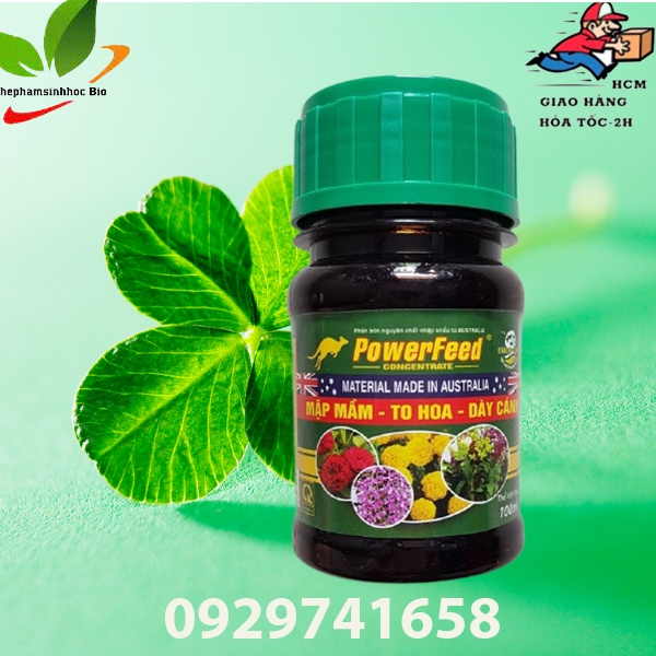 Phân Bón PowerFeed Nguyên Chất Nhập khẩu Úc Giúp Hoa Cảnh NHIỀU MẦM - TO HOA RỰC RỠ Chai 100ml