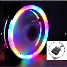 Quạt Tản Nhiệt, Fan Case 12cm Led RGB Coolmoon K2, S2, Q2 Cắm nguồn trực tiếp không qua HUB