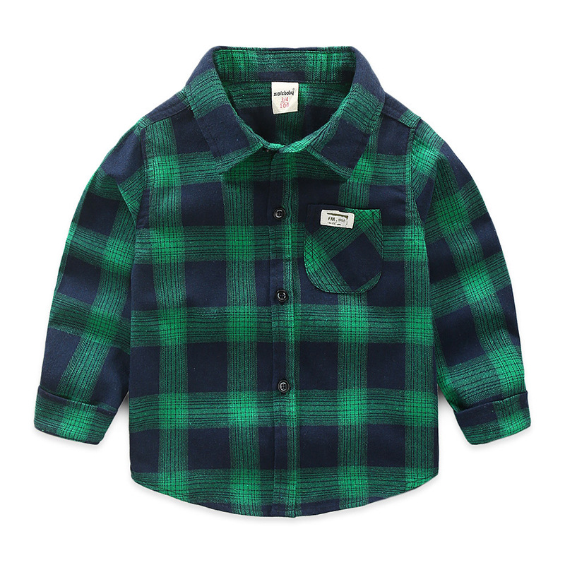 Áo Sơ Mi Tay Dài Kẻ Sọc Thời Trang Mùa Thu Mới Cho Bé Trai