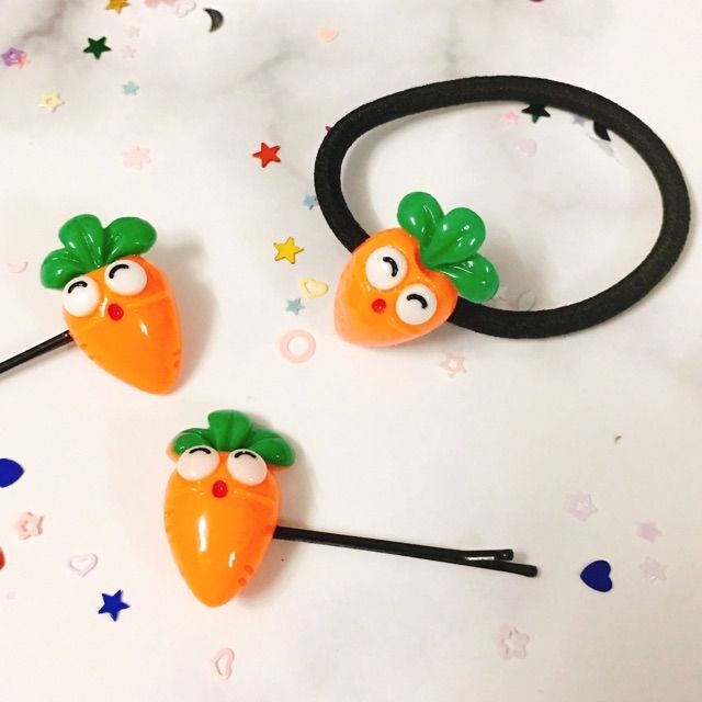 Kẹp tóc / cột tóc carot