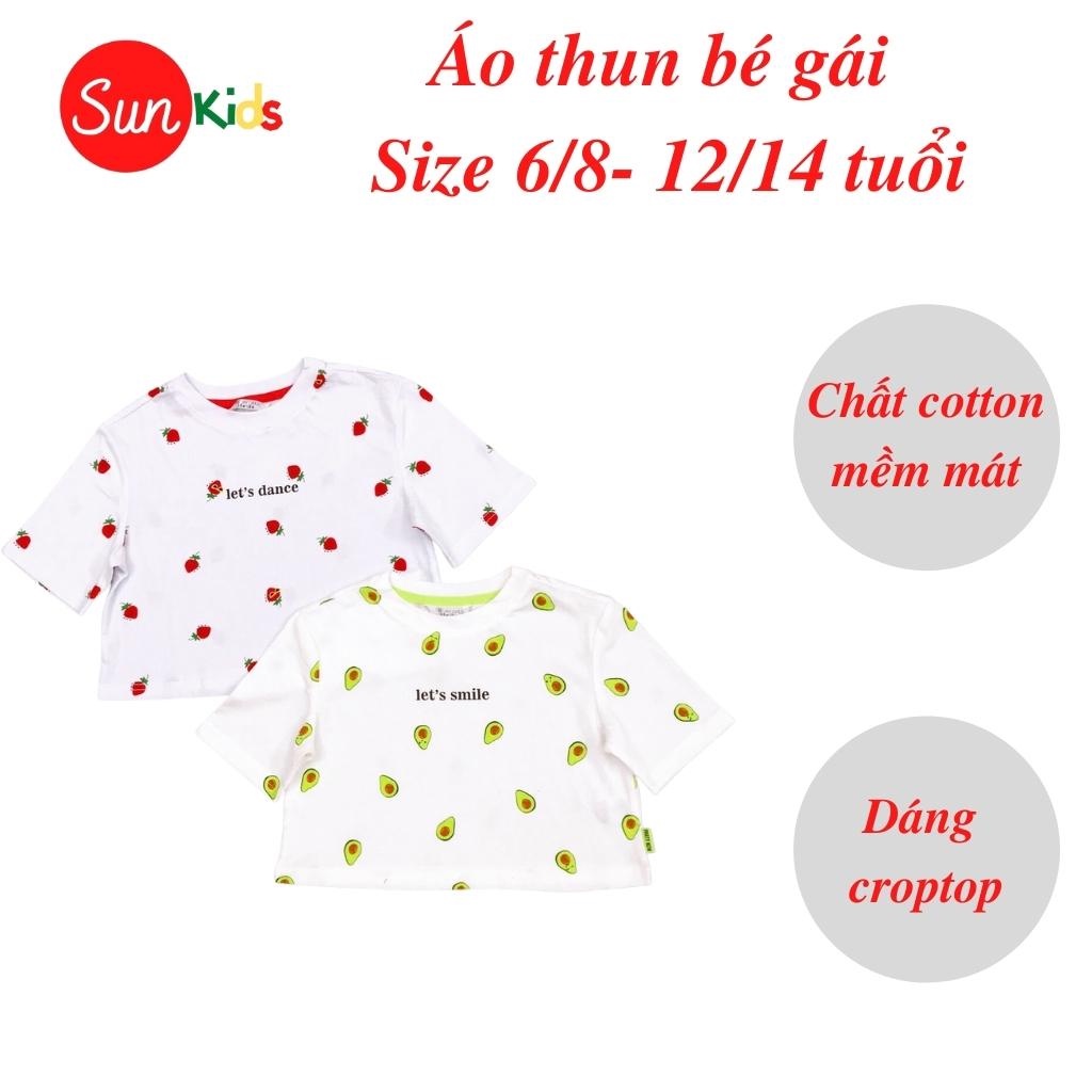 Áo thun cho bé gái, áo phông bé gái chất cotton mềm mát, size 6/8-12/14 tuổi - SUNKIDS1