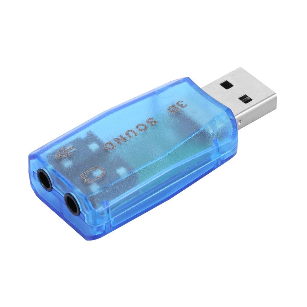Card âm thanh 3D nhỏ gọn di động USB 1.1 Mic 7.1 Bộ điều hợp loa máy tính xách tay