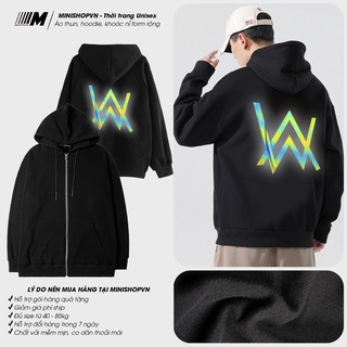 Áo khoác nỉ hoodie phản quang 7 màu Alan Walker chất nỉ bông mềm mịn