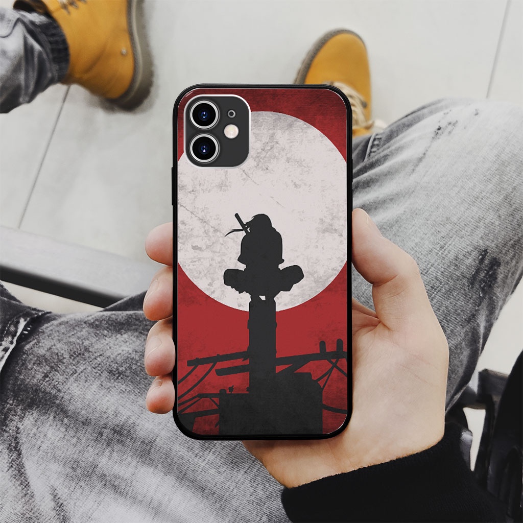 Ốp lưng Manga ninja ngồi trên cột dưới ánh trăng cho IPHONE và SAMSUNG  MANGA00074