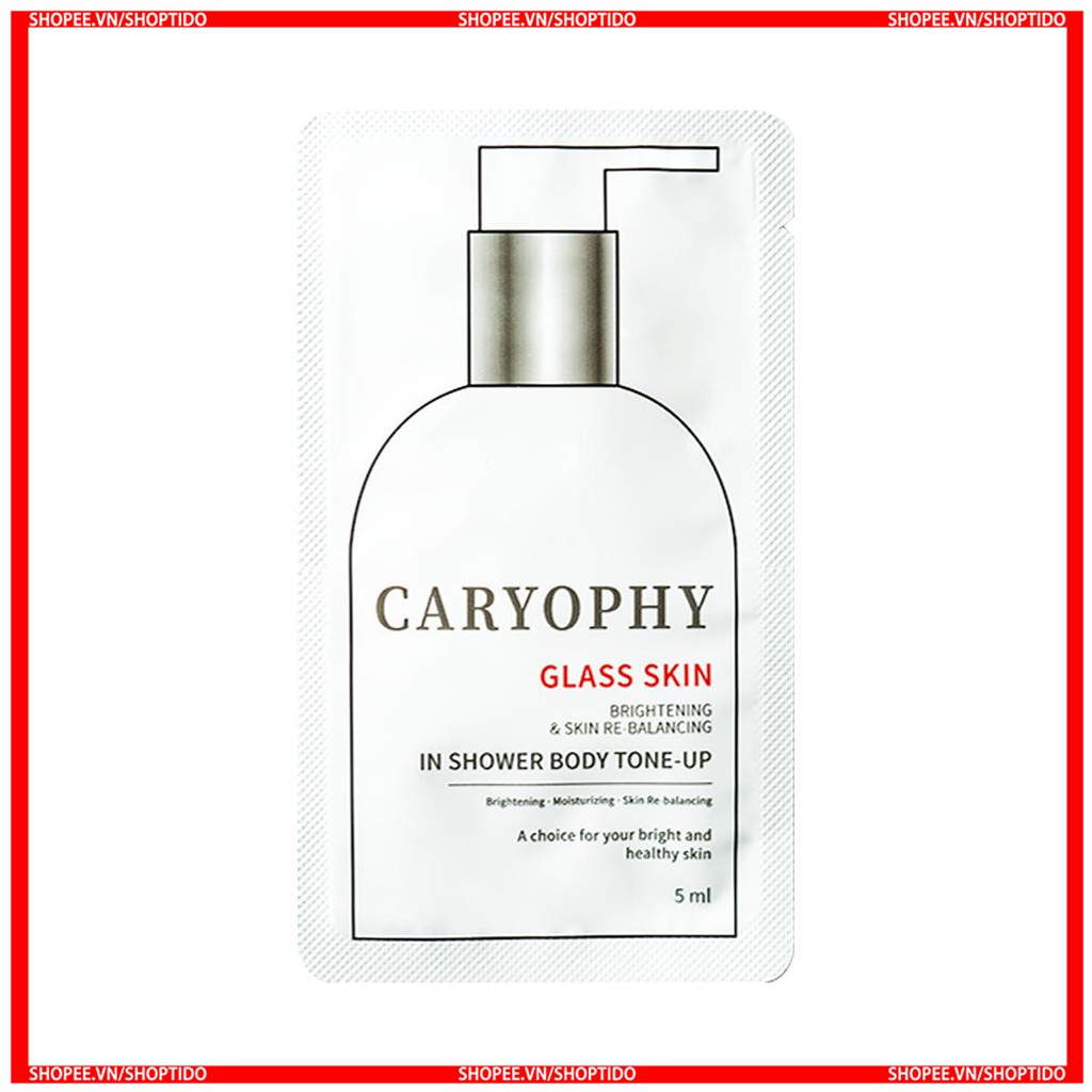 [Mã AFF22MALL30K giảm 30k đơn 99k] Gói 5 ml - Kem dưỡng trắng da Caryophy Glass Skin In Shower Body Tone Up
