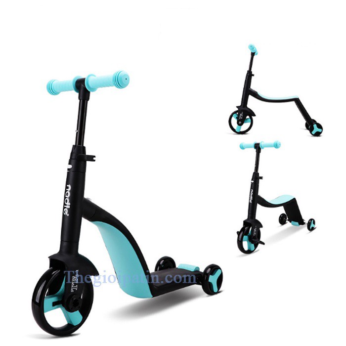 Xe Trượt Scooter Nadle 3 trong 1 - Đa năng tiện lợi rễ sử dụng với 3 chức năng vừa xe đạp - scooter - xe chòi chân