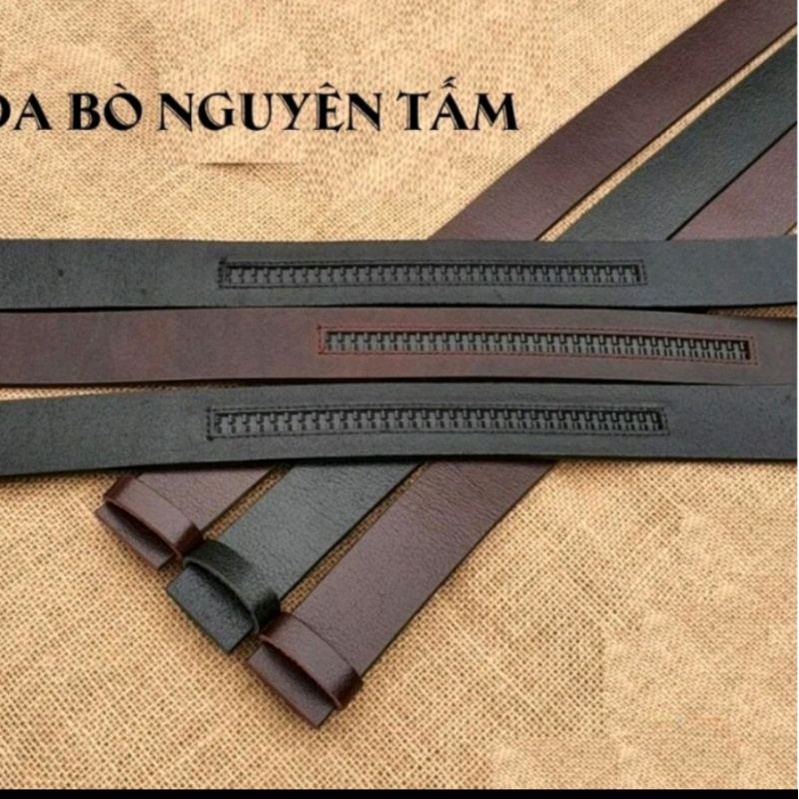 Thắt lưng da bò nguyên tấm ,Khóa tự động, Không mặt khóa ,Bản Rộng 3,6 cm ,dùng cho khóa có khấc