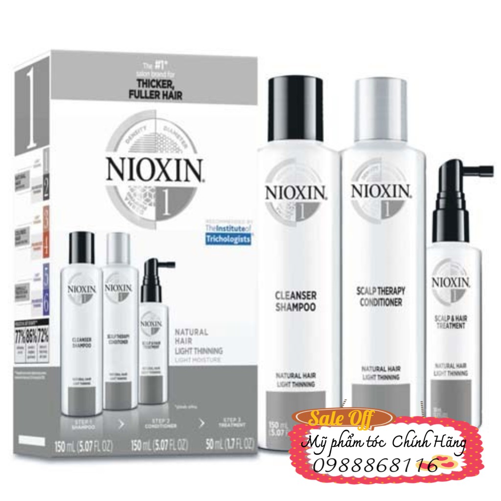 GỘI XẢ-TINH DẦU NIOXIN CHỐNG RỤNG TÓC Cao cấp