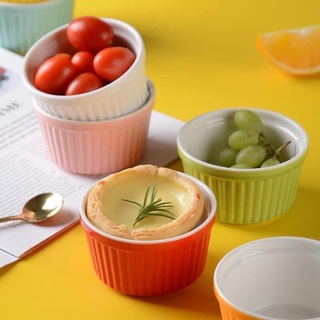 Hũ Ramenkin Sứ Nhiều Màu, Hũ Caramen Chén Sứ Làm Khay Nướng Bánh Ăn Dặm Đựng Sữa Chua Chưng Yến