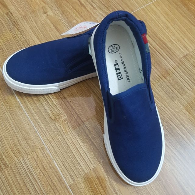 Giầy lười vải dù sz 25 đến 36 màu xanh