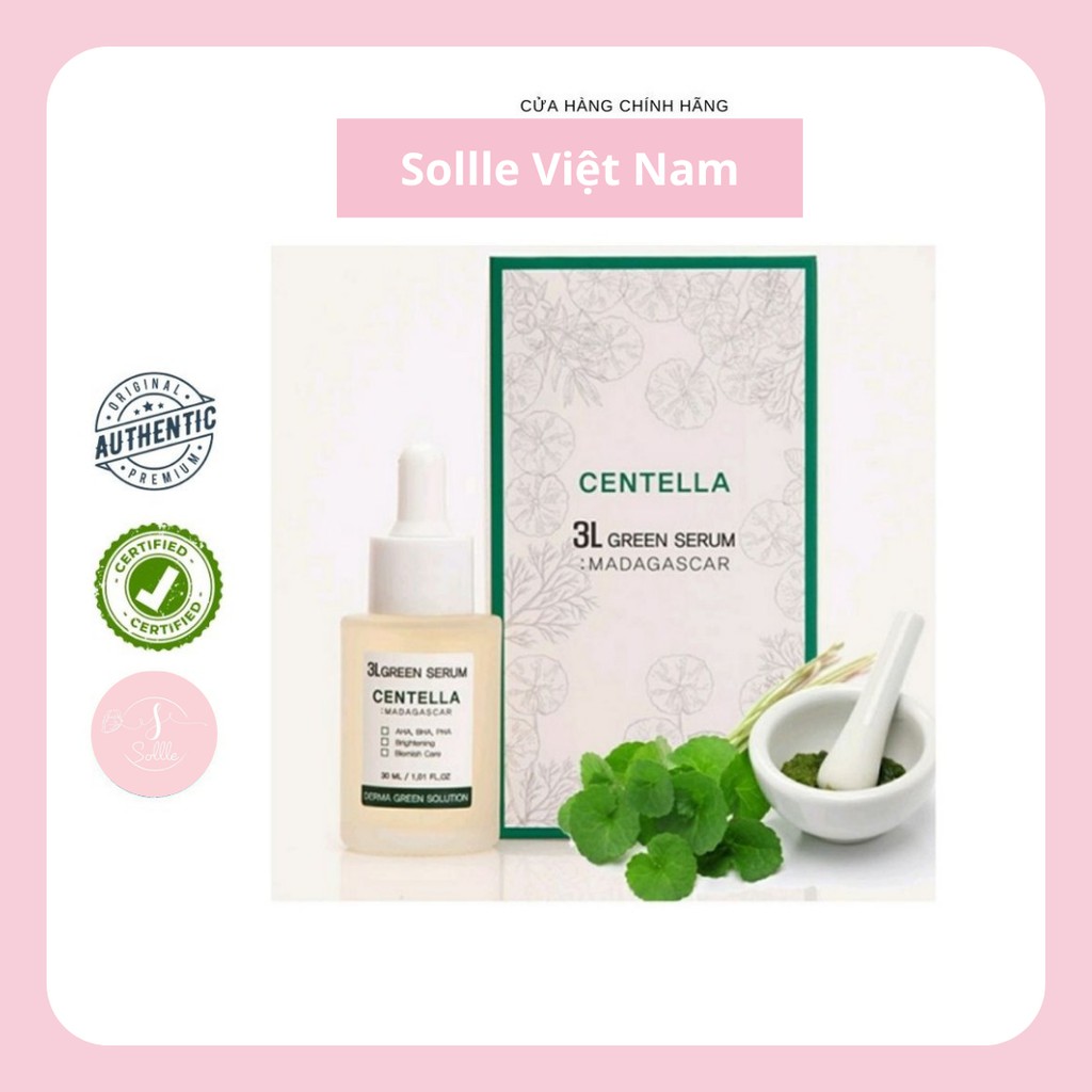 Serum rau má Madagascar 3L Centella, 3L Green Serum Hàn Quốc