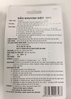 Dầu KHUYNH DIỆP OPC