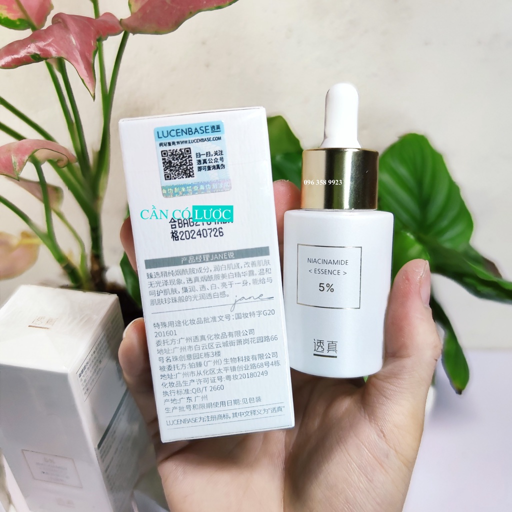 Serum trắng da Lucenbase B3 3% 5% 10% giảm thâm, Serum niacinamide sáng da cấp ẩm cho da mặt