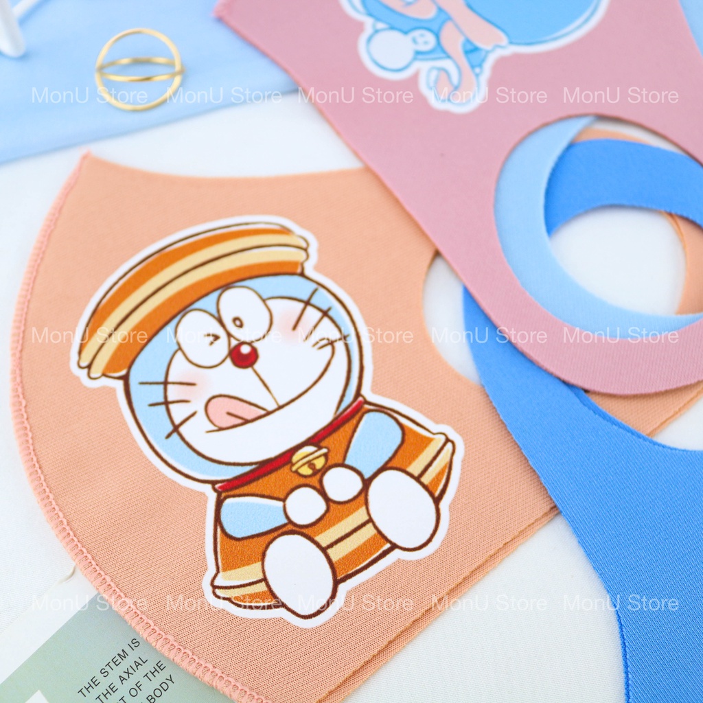 Khẩu trang vải su người lớn hình DORAEMON DOREMON dễ thương cute MON0171