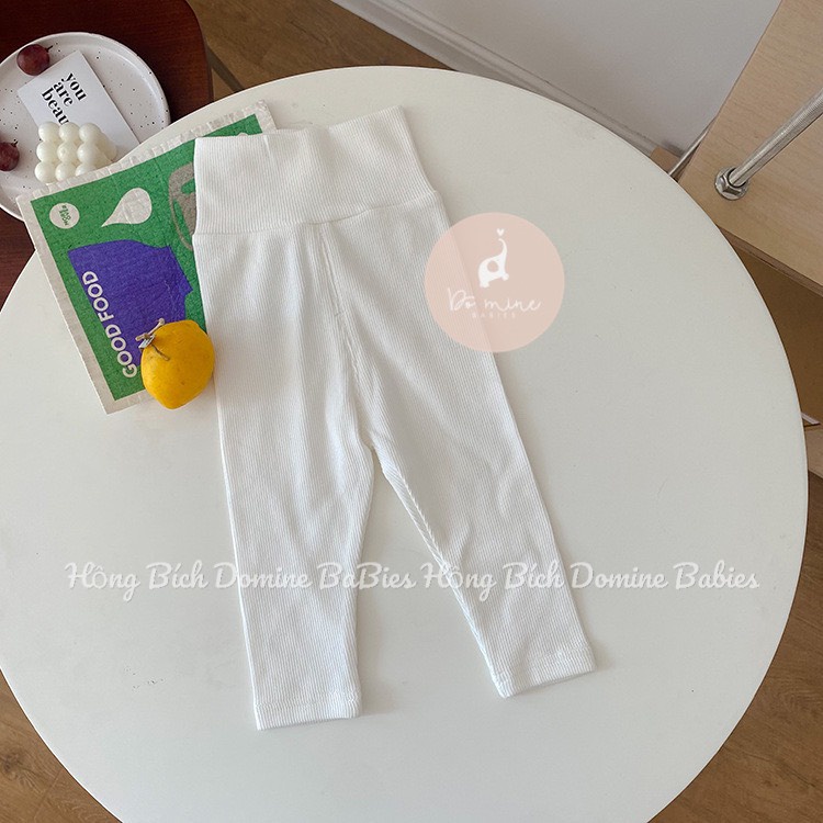 Quần Dài lengging thu đông len tăm cạp cao cho em bé trai em bé gái Domine Babies 7 đến 15kg hàng QCCC phong cách Hàn sa