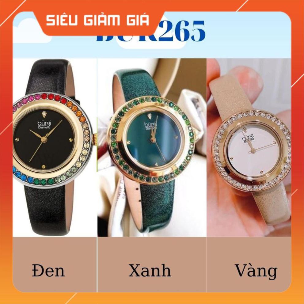 Đồng hồ nữ BURGI BUR265 viền đá Full Box ⚜️Hàng Authentic⚜️