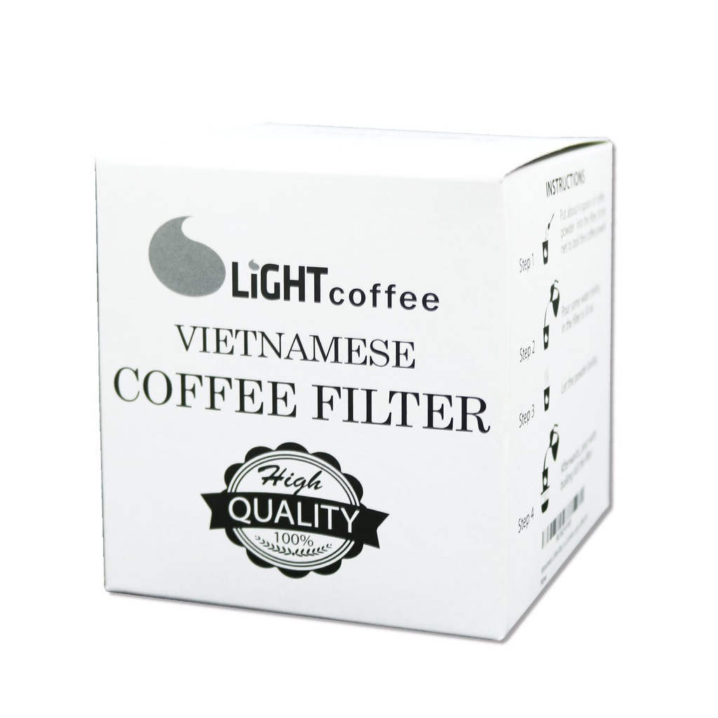 Combo phin pha cafe inox cao cấp và cà phê bột nguyên chất 100% hương vị mạnh mẽ Light Coffee 500gr