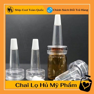 Lọ chiết tinh chất thủy tinh 5ml/10ml bộ 3 nút/ lọ chiết tinh dầu / chai lọ chiết mỹ phẩm