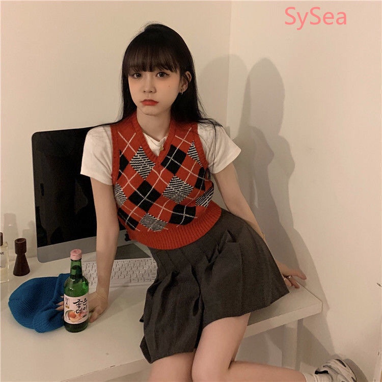 Áo Dệt Kim Sát Nách Đính Đá Kiểu Hàn Quốc Dễ Thương Cho Nữ | BigBuy360 - bigbuy360.vn
