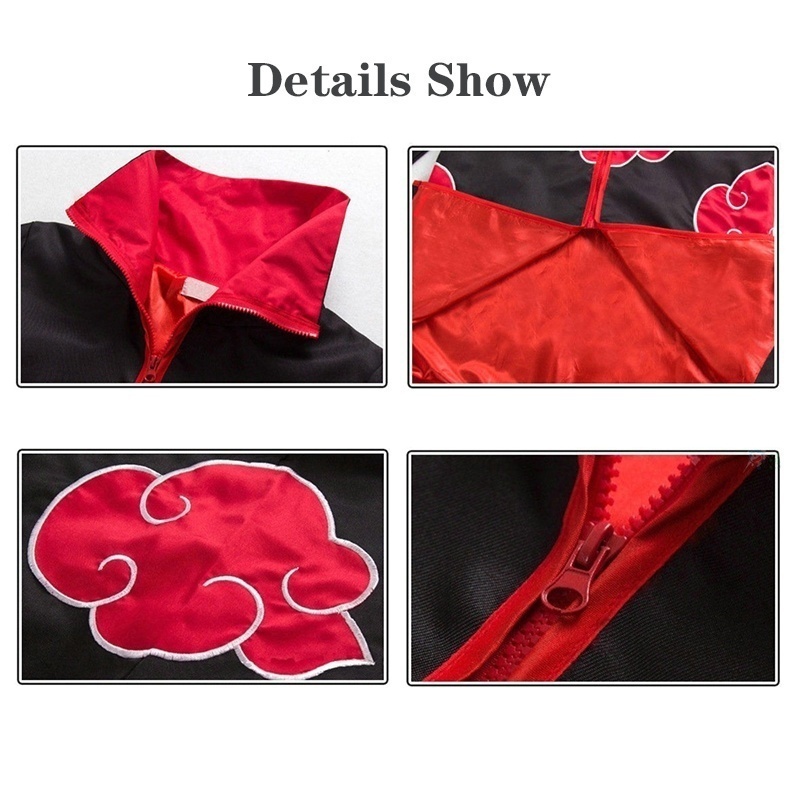 Set áo choàng hóa trang nhân vật Uchiha Obito Tobi Akatsuki trong Naruto dịp Halloween cho người lớn/trẻ em