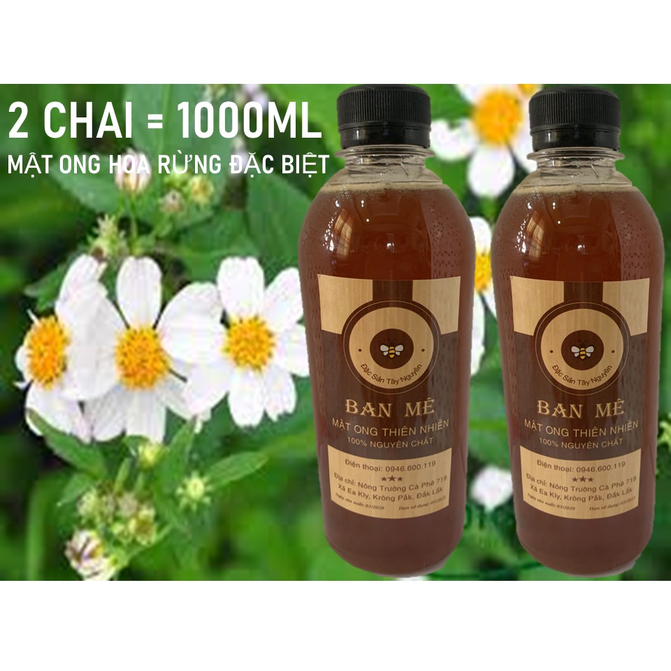 1 lít Mật Ong Nguyên Chất 100%- loại cao cấp tốt cho sức khỏe