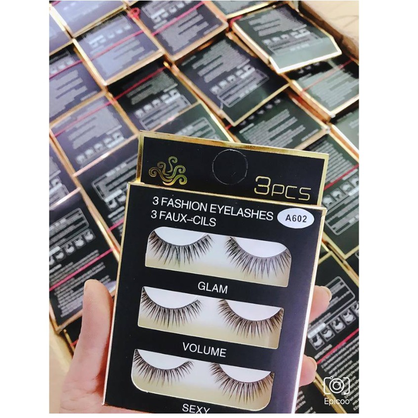 Mi Chồn 3D 3PCS 3 Fashion Eyelashes 3 Faux-Cils nhiều mã