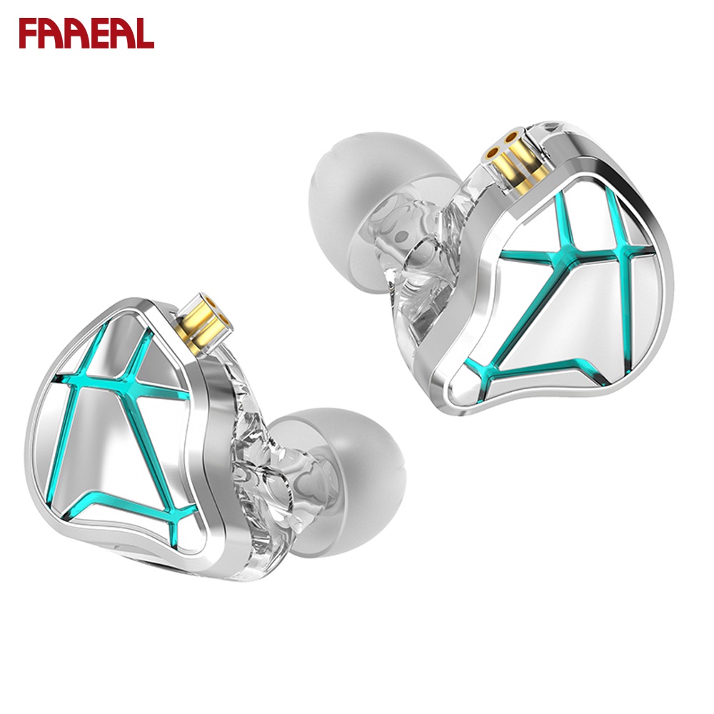 Tai nghe thể thao nhét tai FAAEAL kz esx có dây12mm 3.5mm giảm tiếng ồn thích hợp cho điện thoại android/iphone