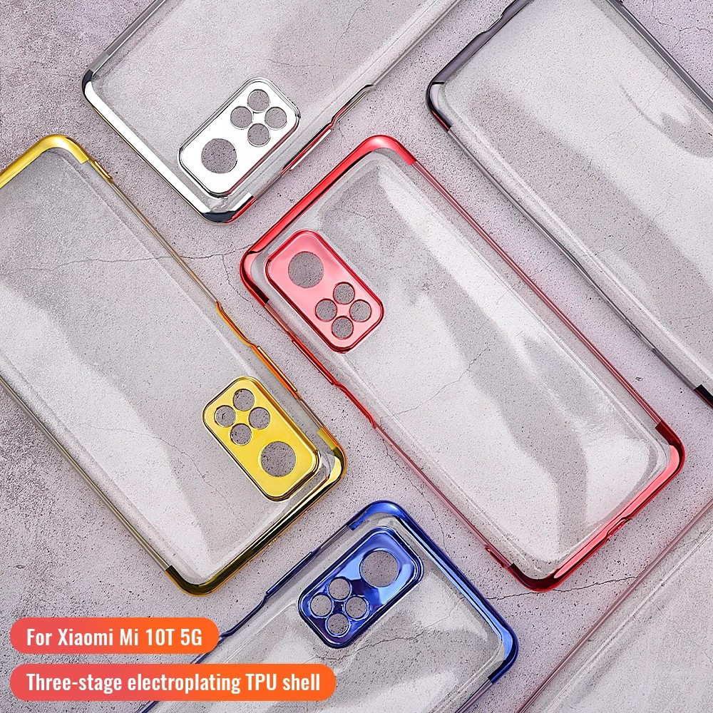 Ốp điện thoại mica viền silicone 5 màu lựa chọn dành cho Xiaomi Mi 11 10T 9 8 9T Pro Lite se