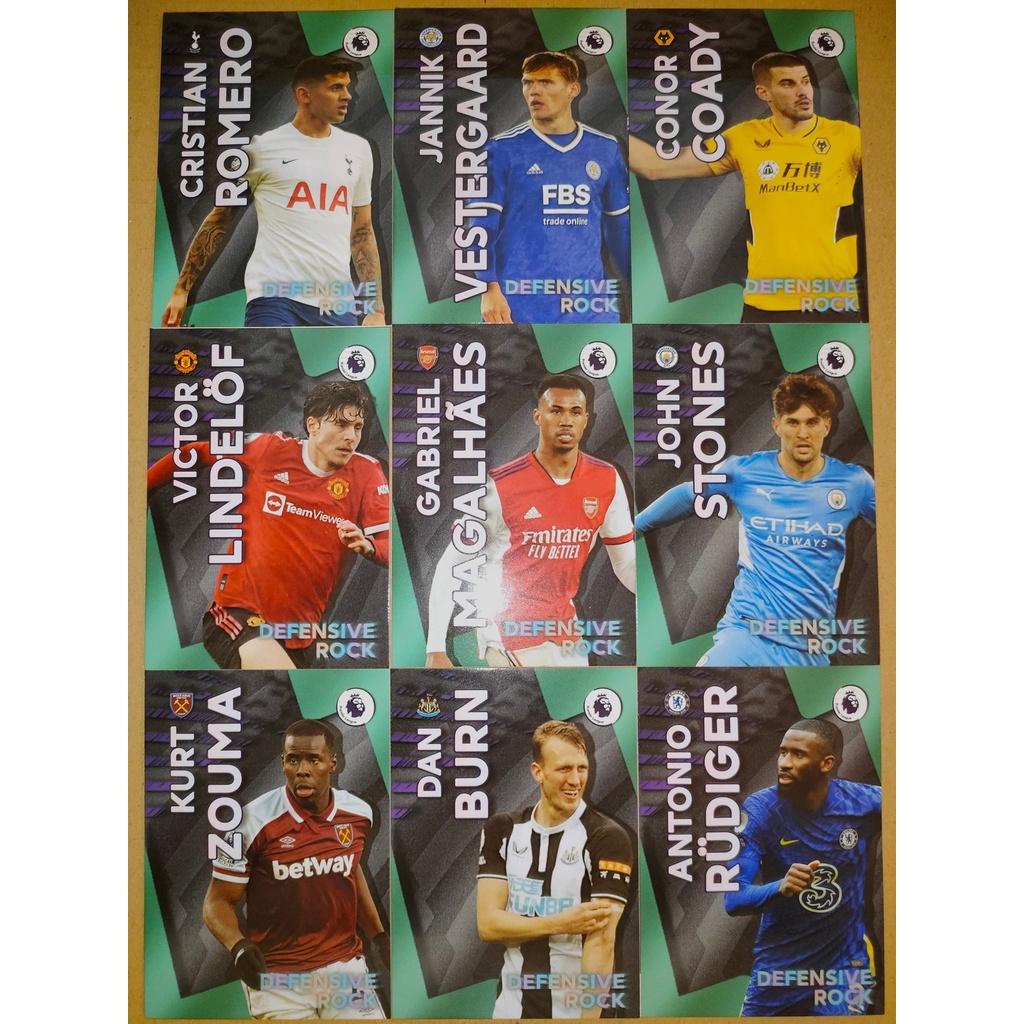 thẻ SKY Defensive Rock - Rudiger, Zouma, Burn, John Stones, Coady, Lindelof, Magalhaes, Romero, Vestergaard - Manchester