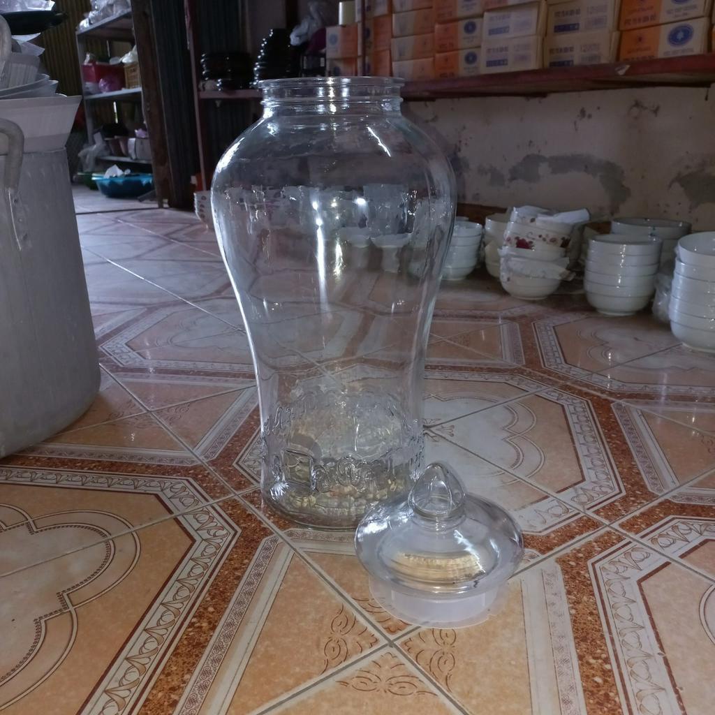 BÌNH THỦY TINH NGÂM SÂM CHÂN MÂY, HÀNG THÁI LAN, TRONG SUỐT, DÀY DẶN. 5L, 10L, 15L