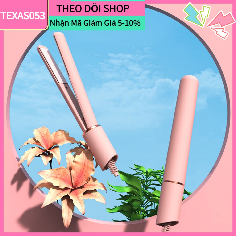[Hàng mới về] Máy ép duỗi tóc, uốn tóc USB mini di động làm nóng nhanh chống bỏng dùng ở nhà/ ký túc xá/ du lịch 20.2cm【Utah054】