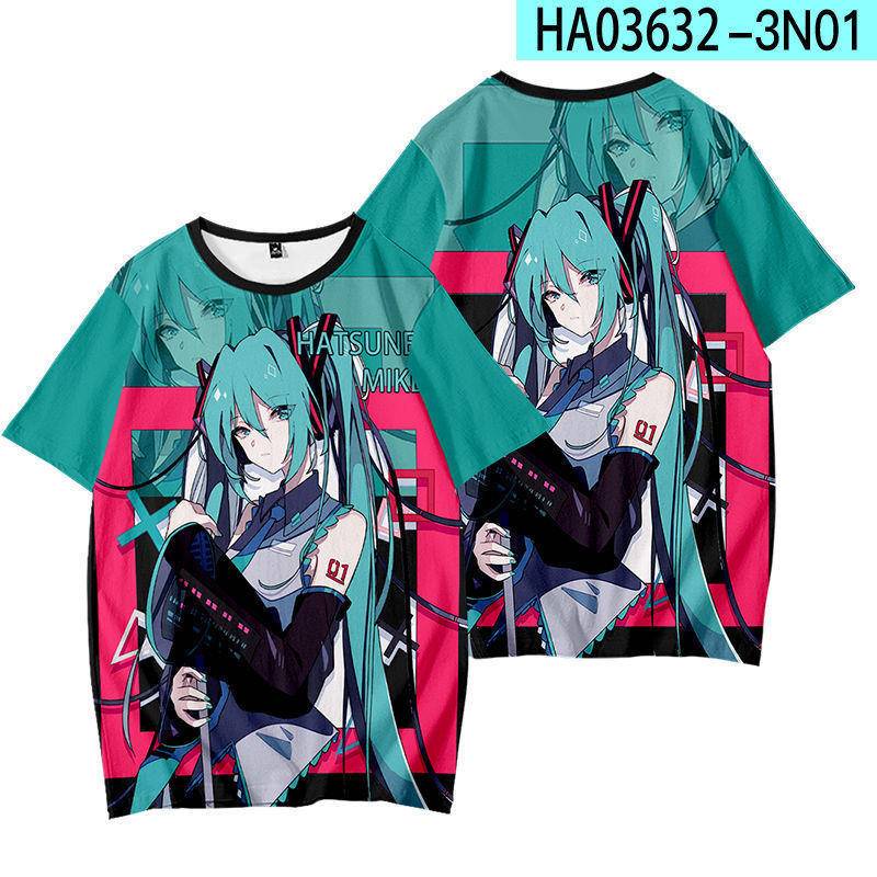 Hatsune Miku miku cartoon T-shirt two-dimensional clothes Vocaloid clothing kimono Yuori men and women with the same paragraph
