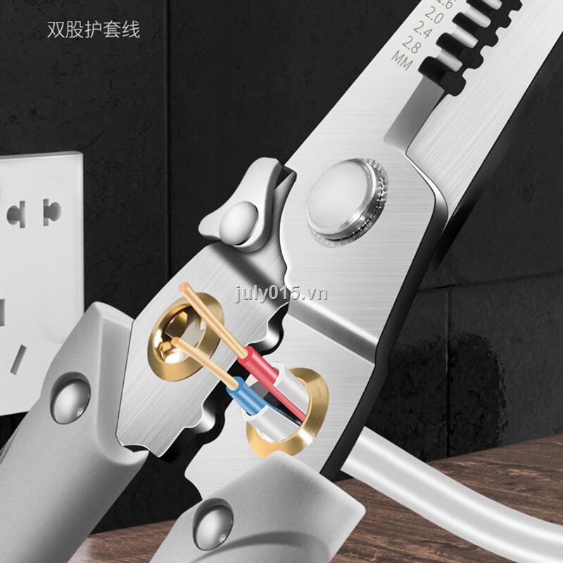 Kìm Cắt dây điện, tuốt sợi đa năng 9 trong 1 cao cấp