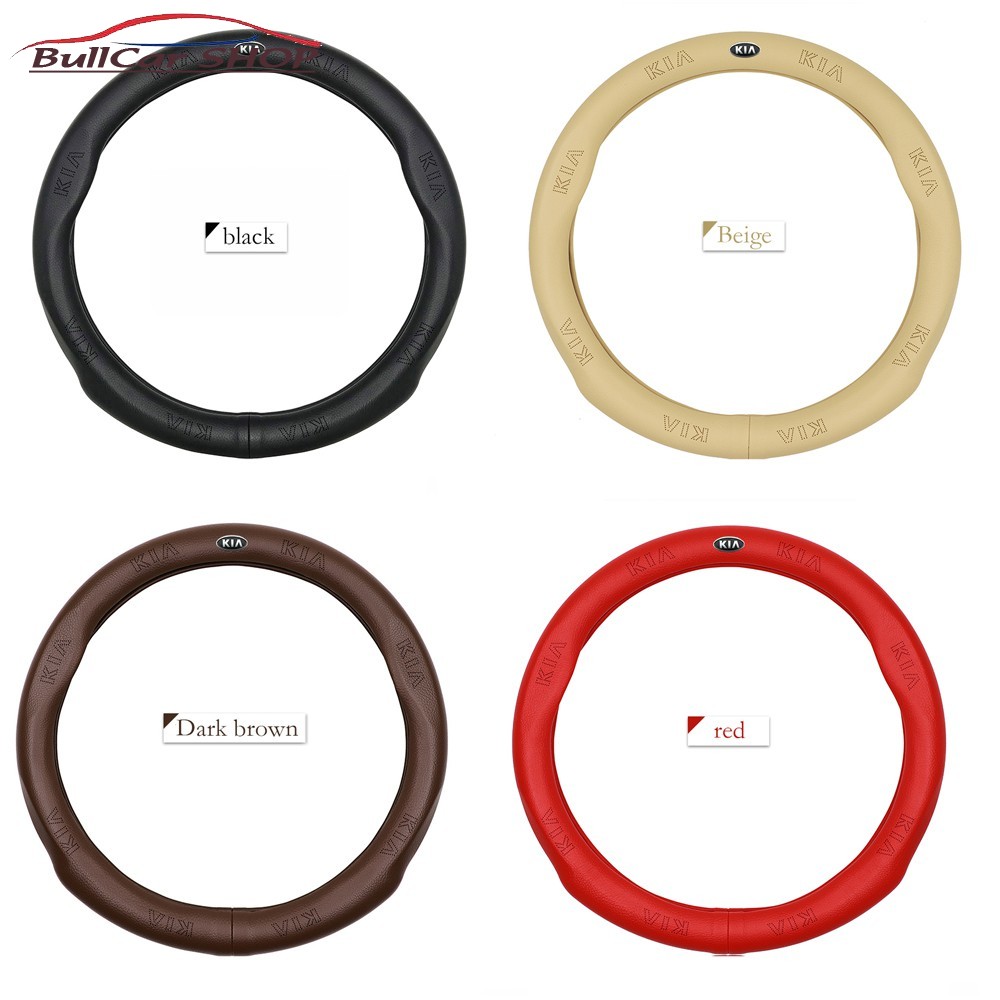 Kia Bọc vô lăng da bò thật ô tô Cow Leather Steering Wheel Cover Fit Sparco RIO Cerato Stinger Optima Sorento Sportage K2 K3 K5 KX5 Vô Lăng Xe Ô tô