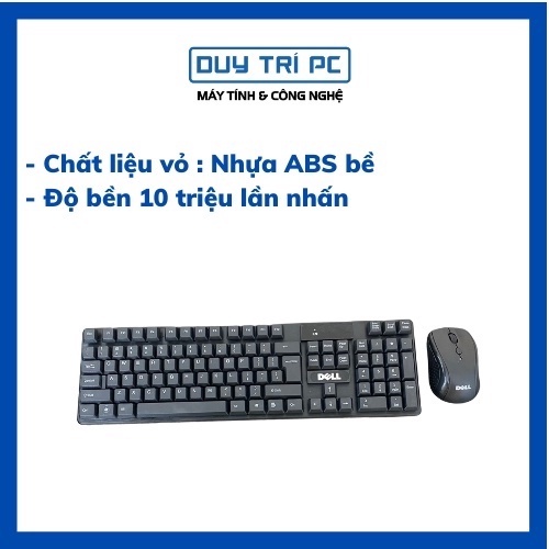 Bộ phím chuột Không dây ⚡ H518 Dell ⚡ độ bền 10 TRIỆU LẦN BẤM