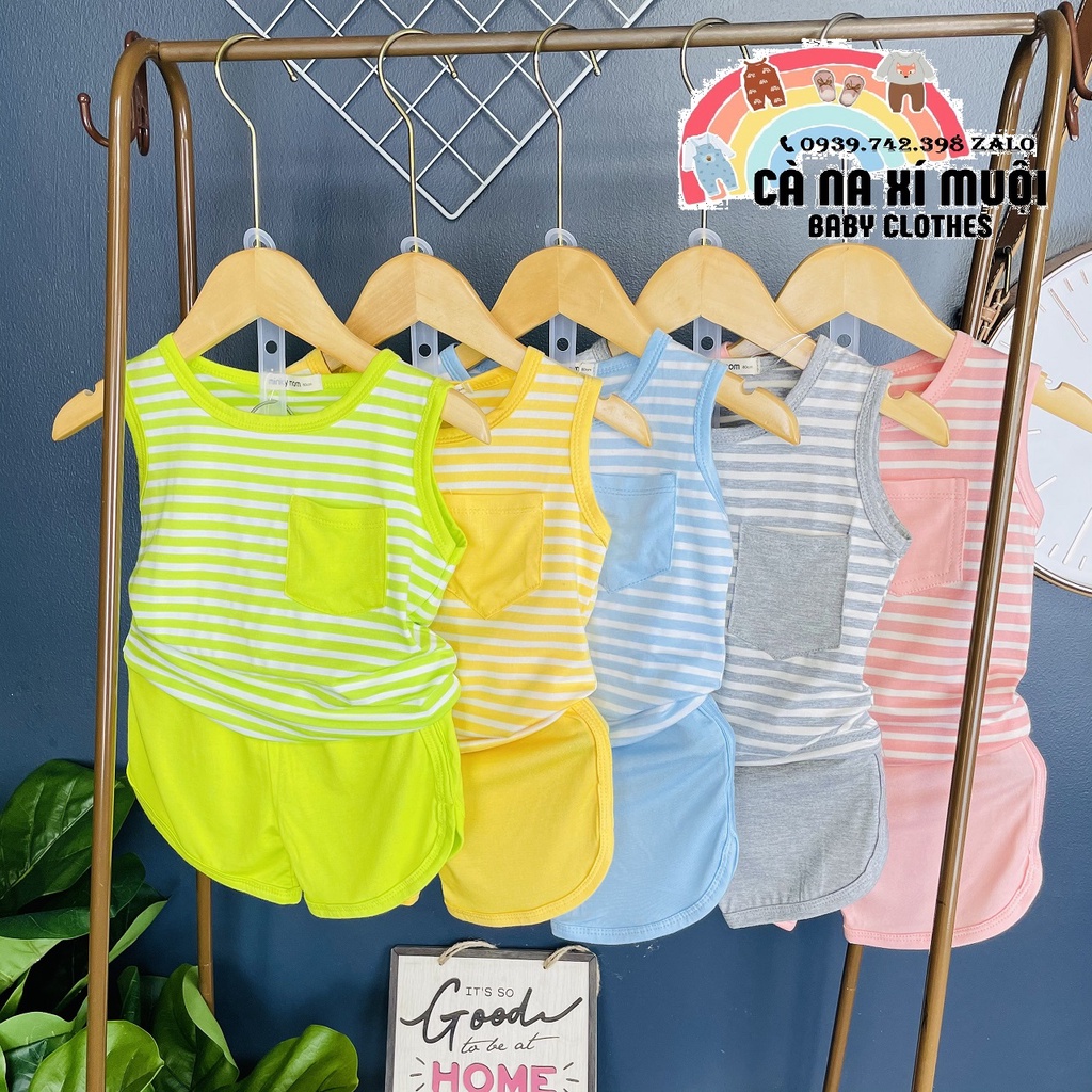 NOWSHIPBộ Ba Lỗ Minky-MomFREESHIPCotton LẠNH Hoạ Tiết Bé Trai, Gái 7-18kg