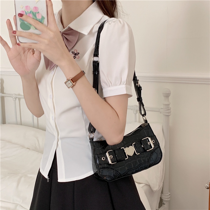 Túi đeo chéo IELGY phối khóa hình trái tim thời trang dành cho nữ