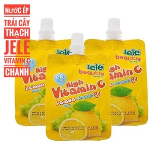 Nước Ép Trái Cây Thạch Jele High Vitamin C Chanh Tươi - Lốc 3 Gói