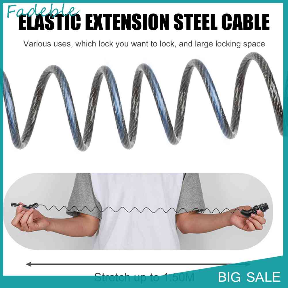 Dây Khóa Mũ Bảo Hiểm Chống Trộm 4 Số An Toàn Dành Cho Xe Đạp Leo Núi