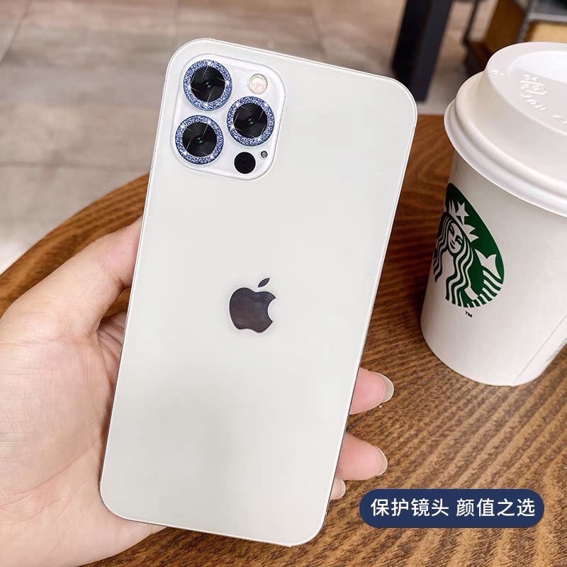 [ iPhone 13]Cường Lực Bảo Vệ Camera iPhone 13/13ProMax Viền Kim Tuyến